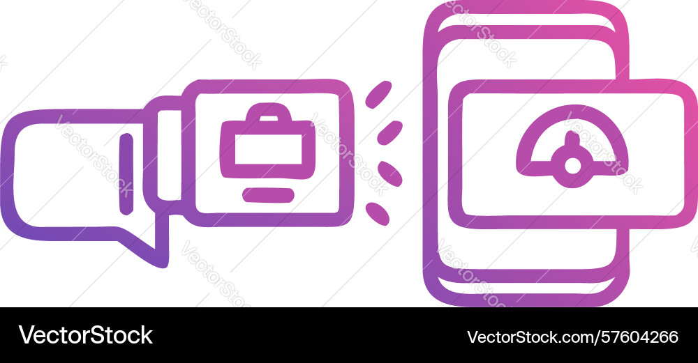 Phone audio output icon mobile sound control vector image