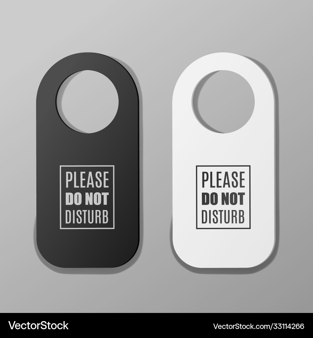 Please do not disturb - hotel door knob hanger Vector Image