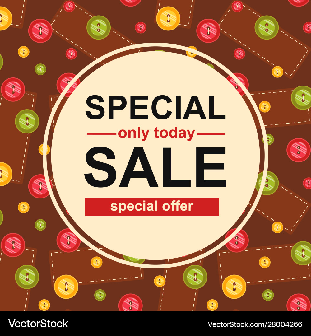 Seamless pattern with colorful textile buttons vector image