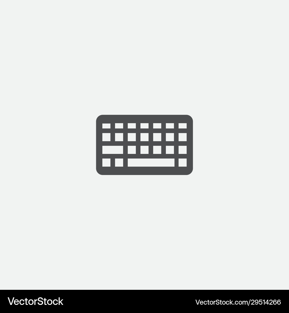 Simple keyboard icon vector image