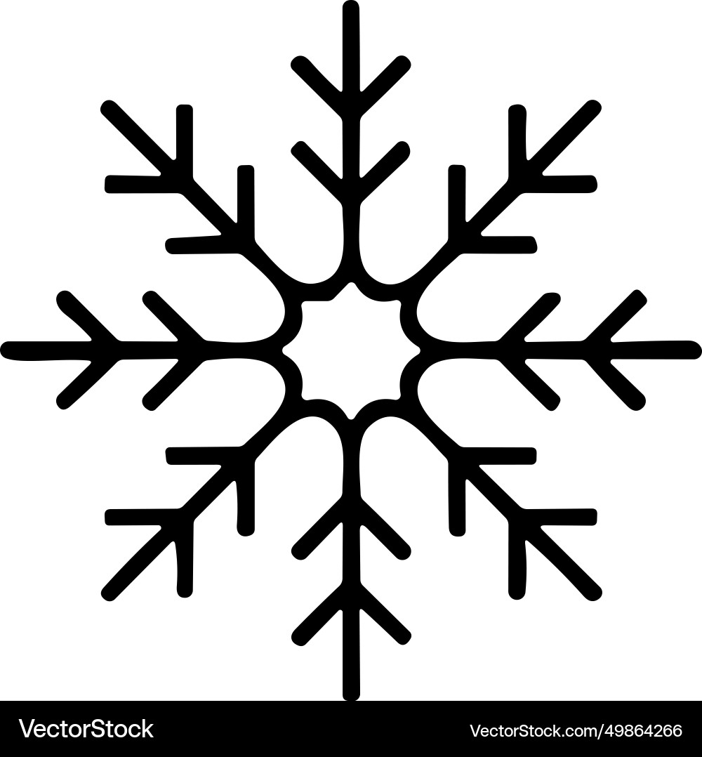 Snowflakes thin line icon simple snowflake vector image