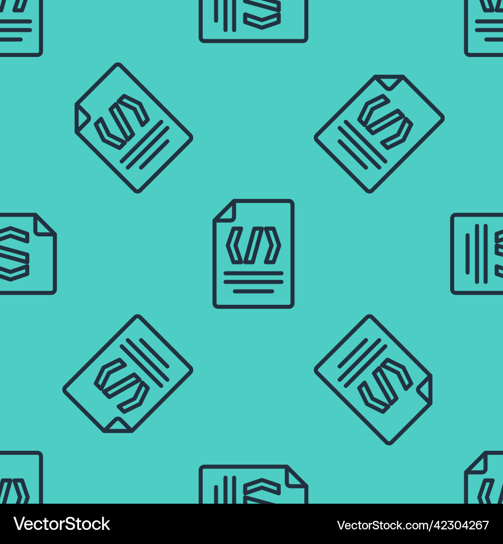 Black line binary code icon isolated seamless Black line binary code icon isolated seamless Vector Image