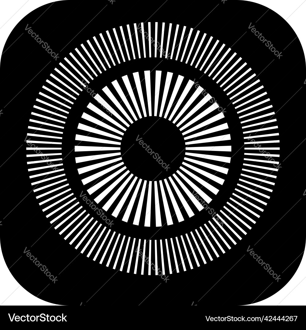 Geometric circle element with dashed lines Vector Image
