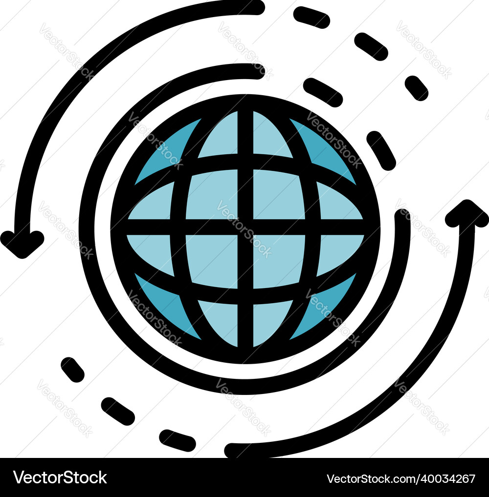 Global communication remote access icon color Global communication remote access icon color vector image