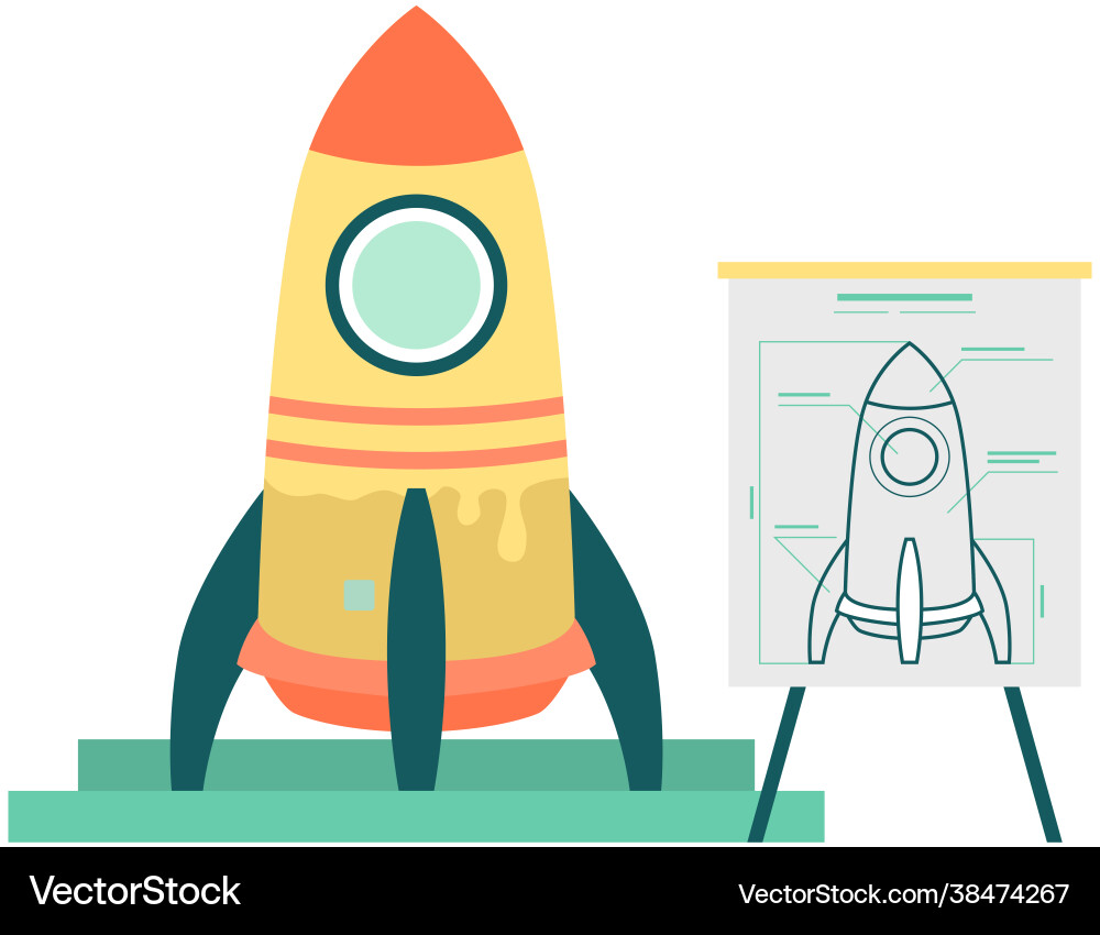 Launching new project layout creation Launching new project layout creation vector image