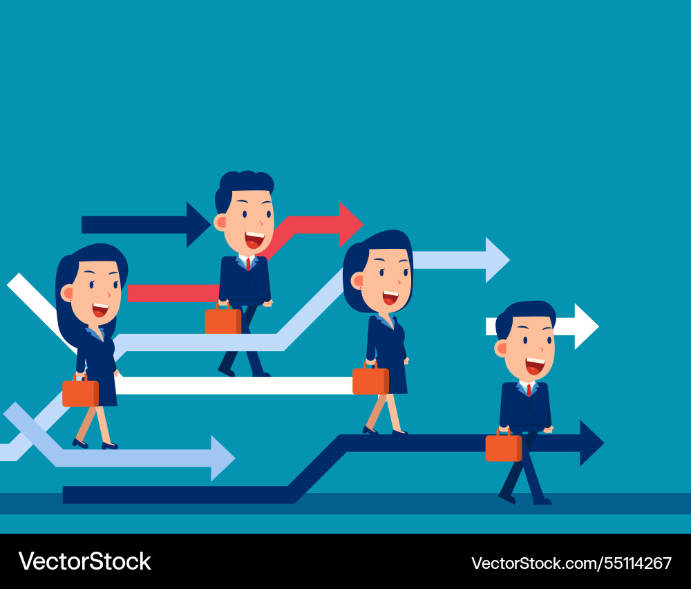 Progress and development strategy readjustment Progress and development strategy readjustment vector image