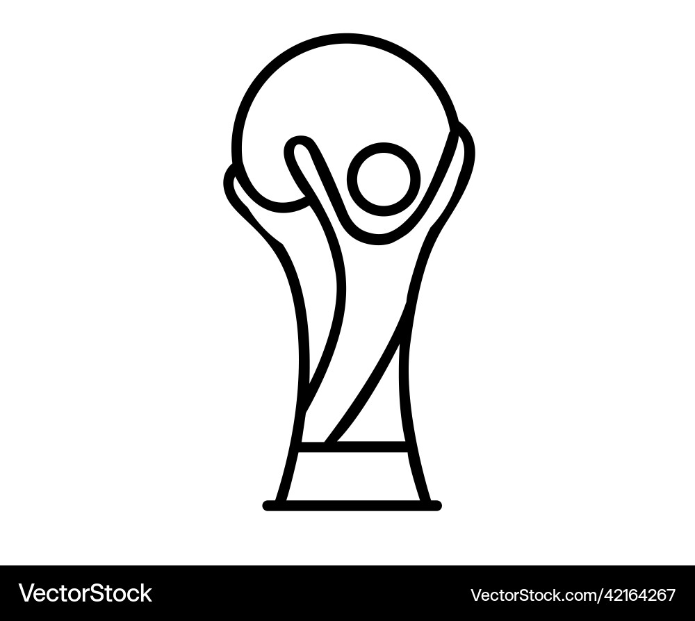 Trophy fifa world cup logo mondial champion symbol Trophy fifa world cup logo mondial champion symbol vector image
