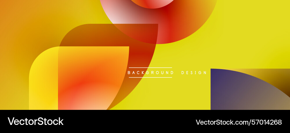 Abstract shapes overlap creating vibrant yellow Abstract shapes overlap creating vibrant yellow Vector Image
