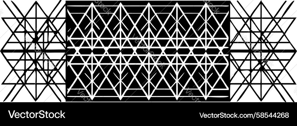 Complex Linear Grid Pattern Vector Image