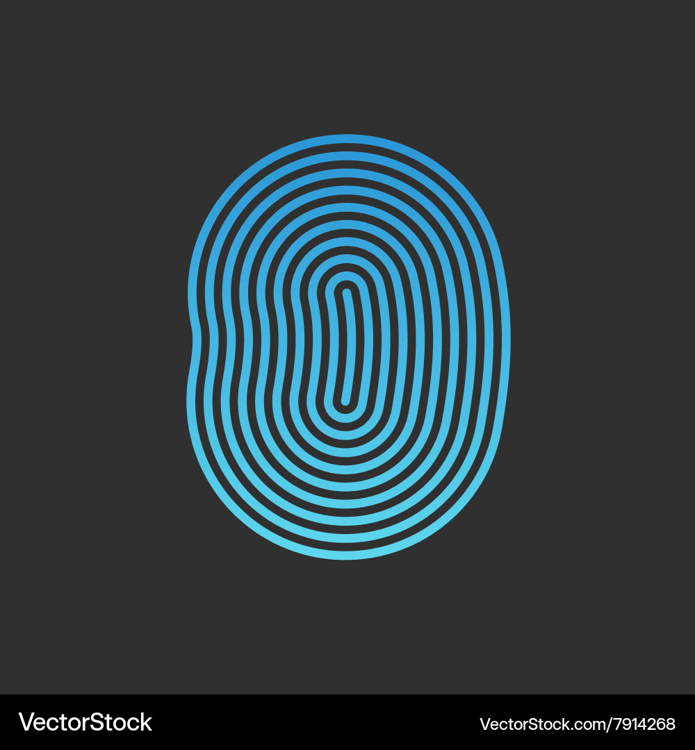 Fingerprint icon image flat app Vector Image