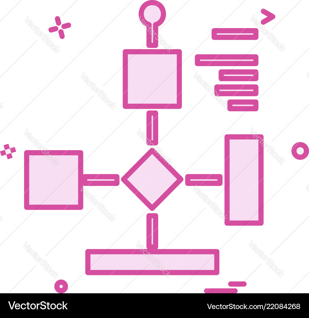 Flowchart icon design Flowchart icon design vector image