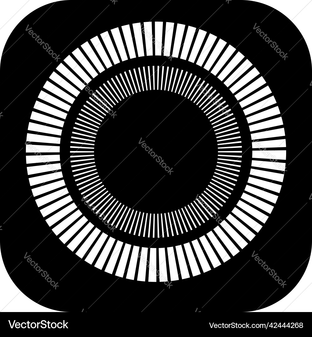 Geometric circle element with dashed lines Geometric circle element with dashed lines vector image