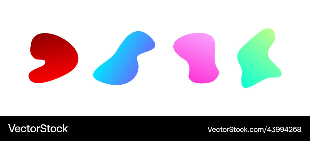 Gradient liquid blob shapes Gradient liquid blob shapes vector image