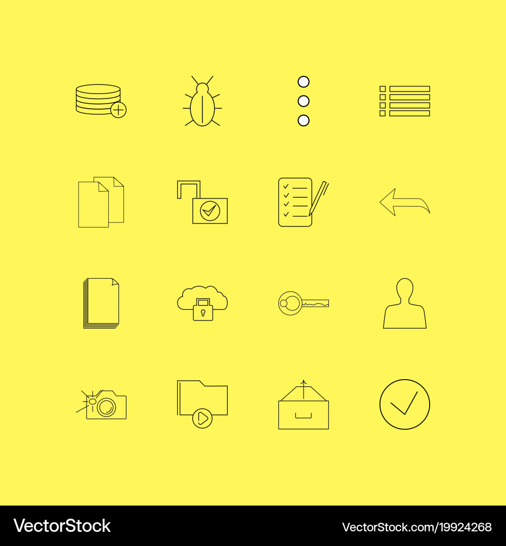 Internet of things linear icon set simple outline vector image