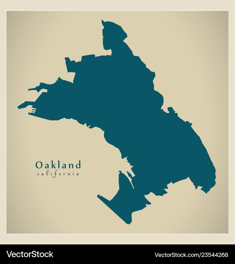 Modern map - oakland california city of the usa Modern map - oakland california city of the usa vector image