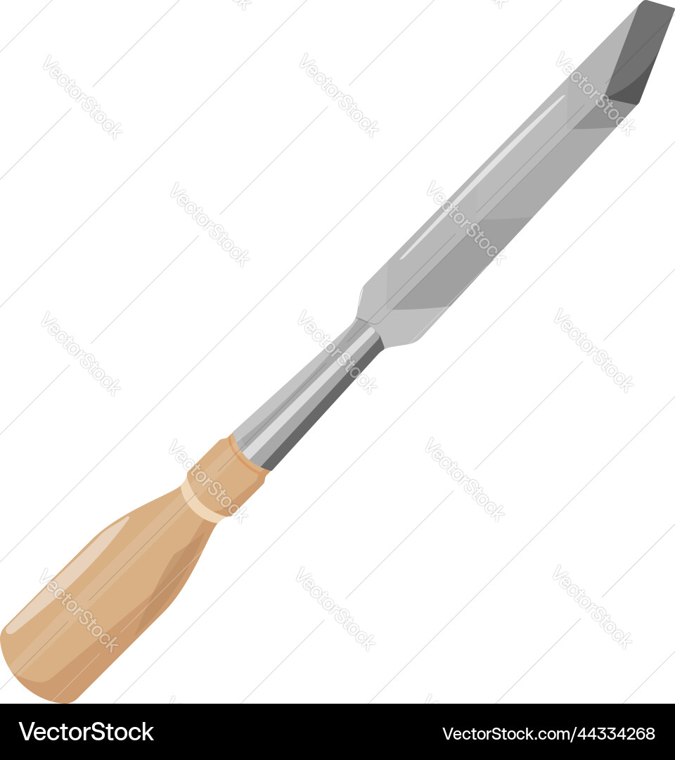 Mortise chisel on a white background Vector Image