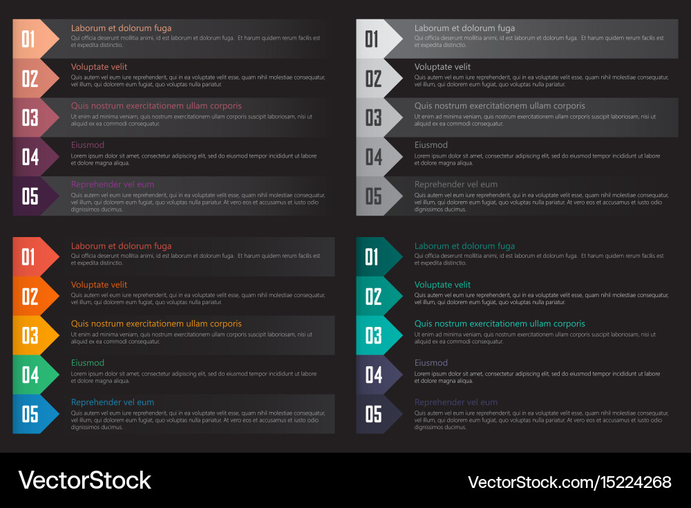Numbered or chart list template vector image