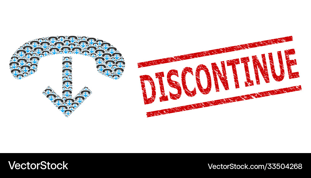 Phone hang up recursion composition Vector Image