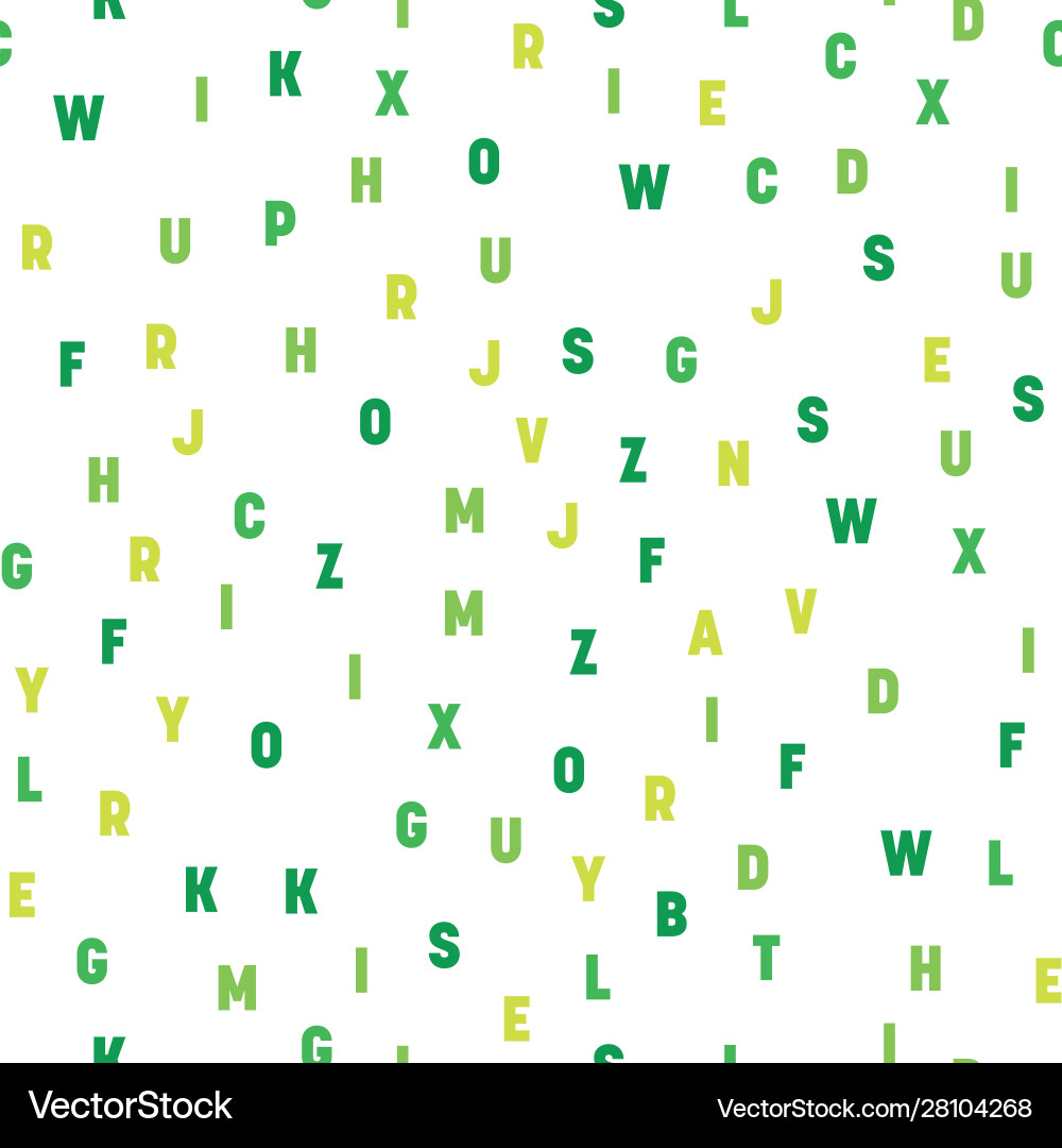 Seamless pattern colorful letters random order Seamless pattern colorful letters random order vector image