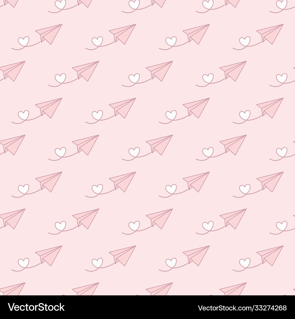 Seamless repeat pattern design with paper planes Seamless repeat pattern design with paper planes vector image