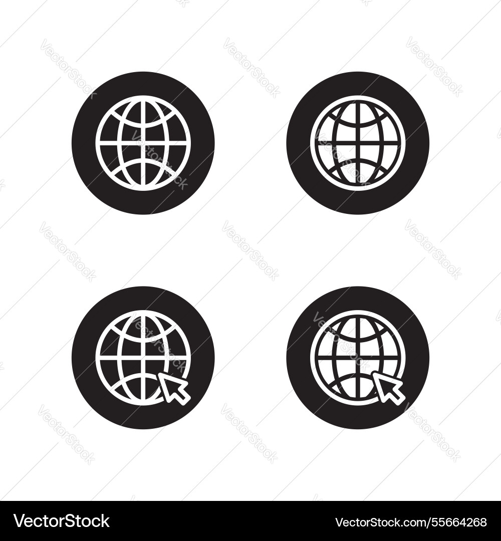 Www icon set web browser Www icon set web browser Vector Image