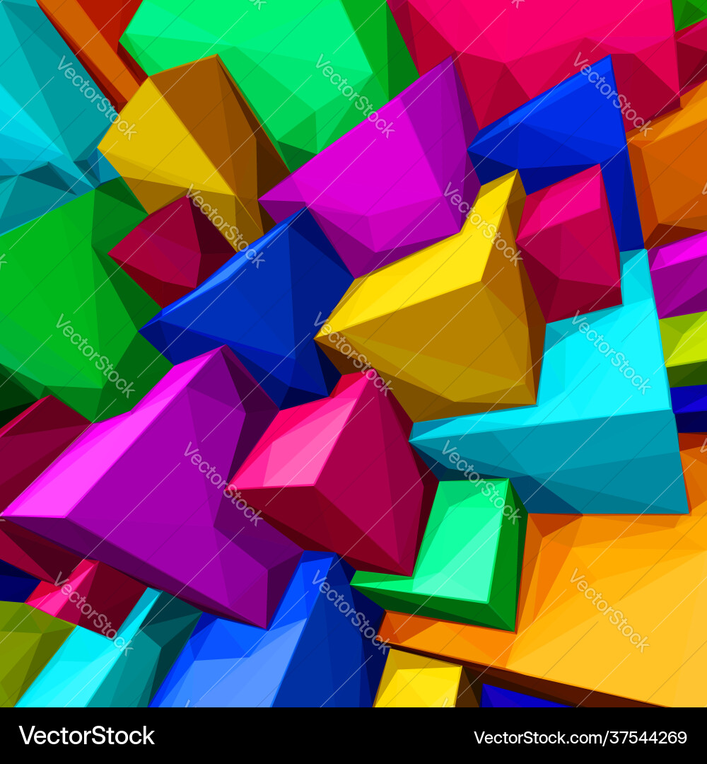 Abstract background with colorful cubes Abstract background with colorful cubes Vector Image