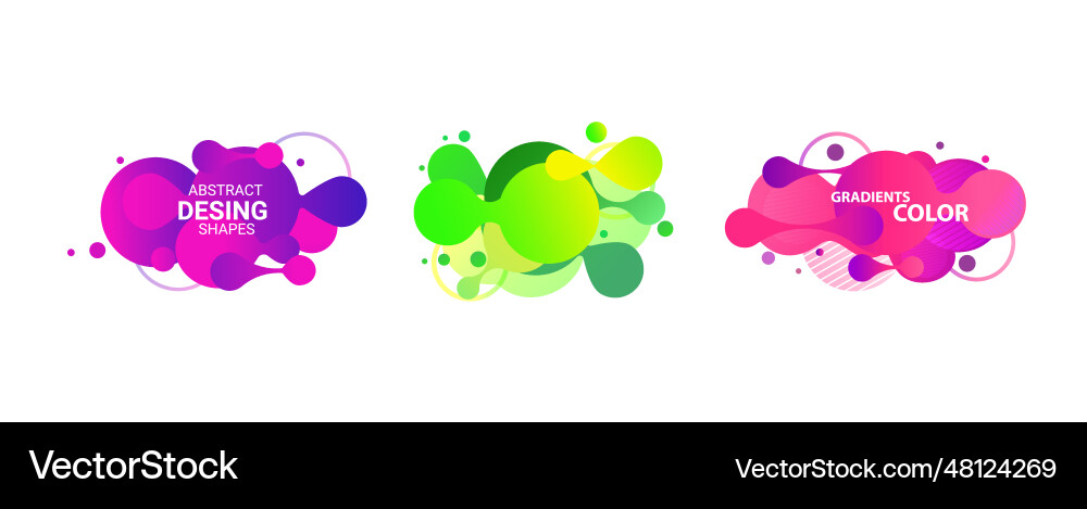 Abstract design shape set Abstract design shape set Vector Image