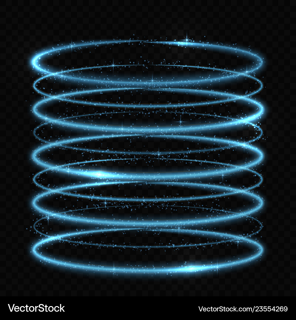 Circle neon light tracing effect Circle neon light tracing effect Vector Image