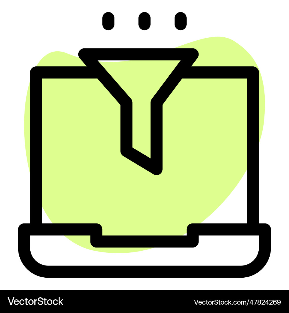 Data processing software identified as filter vector image