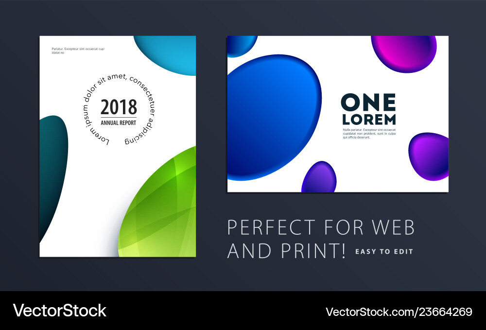 Design of brochure soft template cover colourful Design of brochure soft template cover colourful vector image