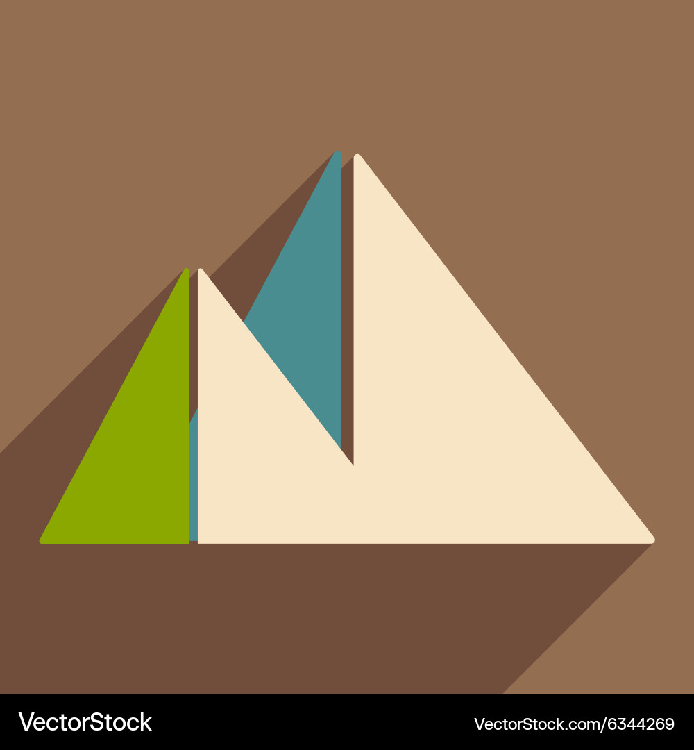Flat with shadow icon and mobile application Vector Image