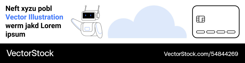Futuristic robot with cloud computing Futuristic robot with cloud computing vector image