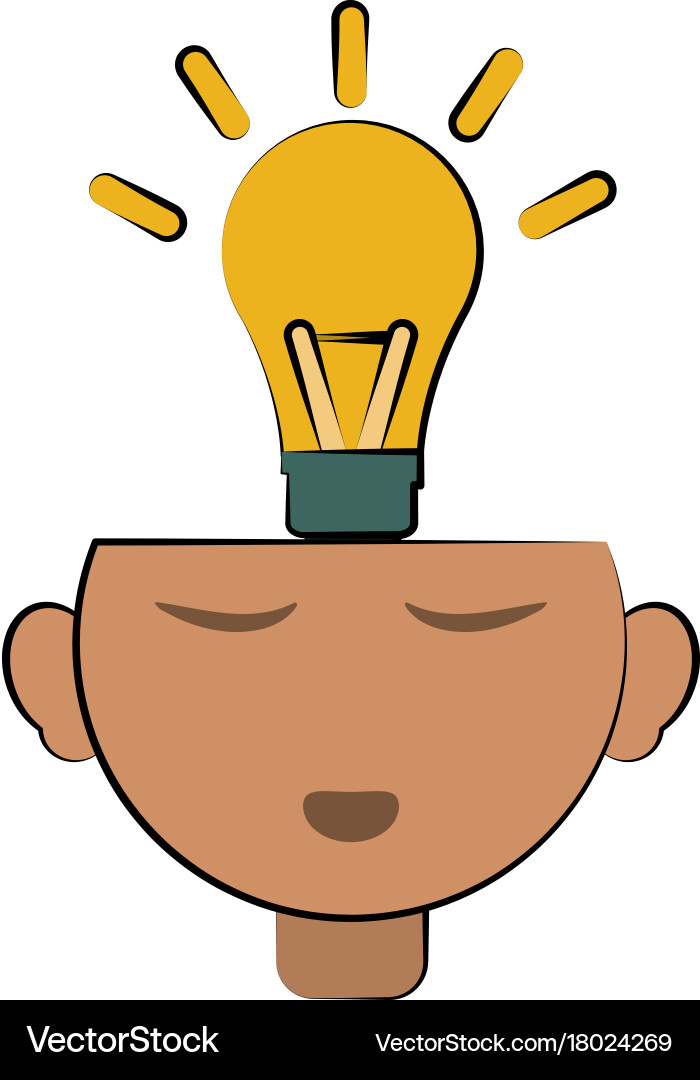 Lightbulb idea concept icon image Vector Image