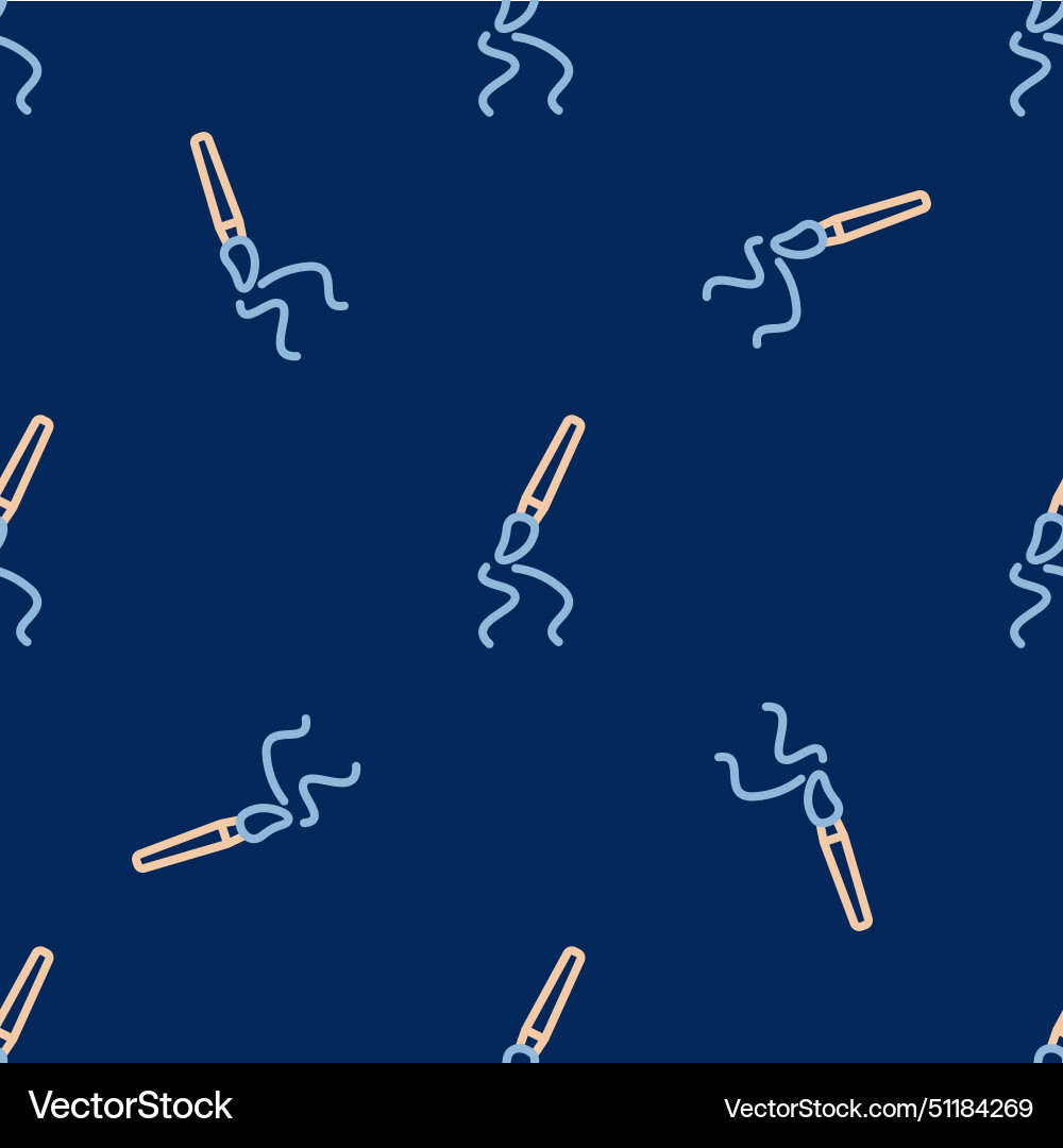 Line paint brush icon isolated seamless pattern Vector Image