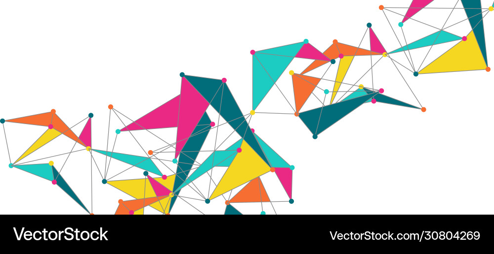 Line points connections triangular technology Line points connections triangular technology vector image
