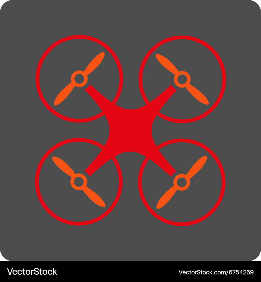 Nanocopter rounded square button Vector Image
