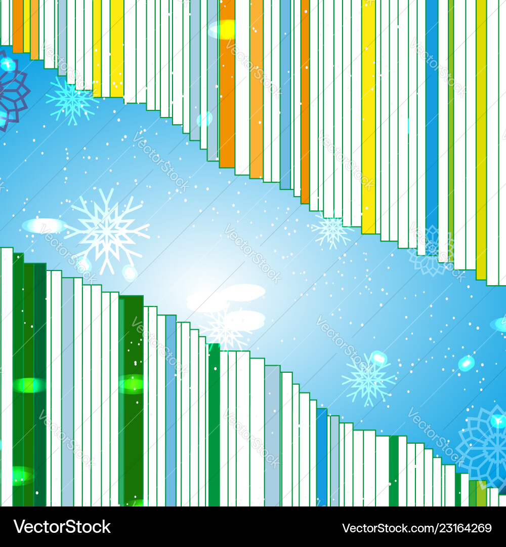 Pattern with snow flakes on bar code background Pattern with snow flakes on bar code background vector image
