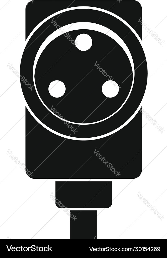 Power socket icon simple style Vector Image