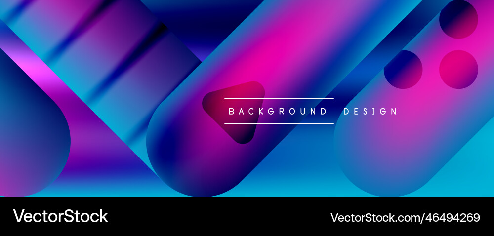 Round shapes and lines with fluid gradients Vector Image