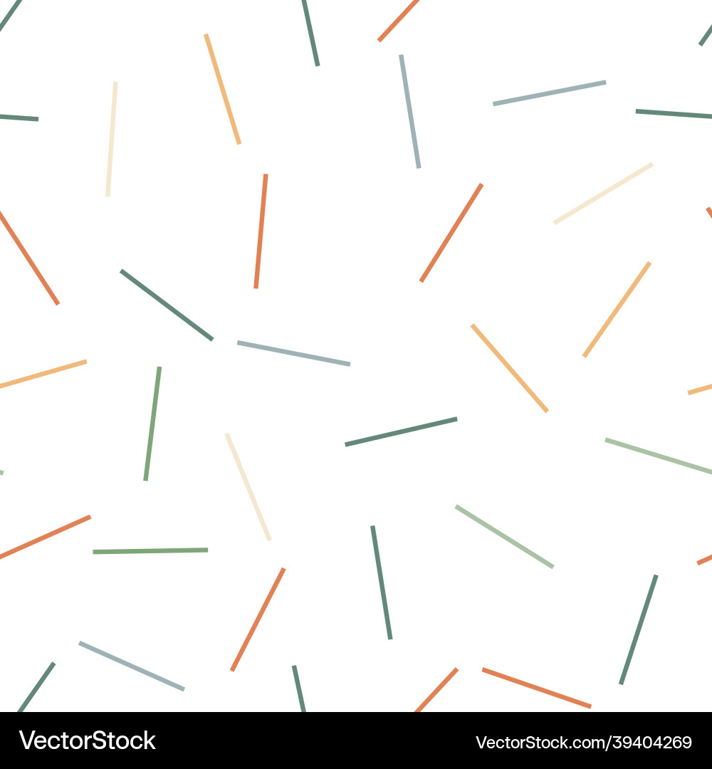 Seamless pattern different color thin sticks vector image