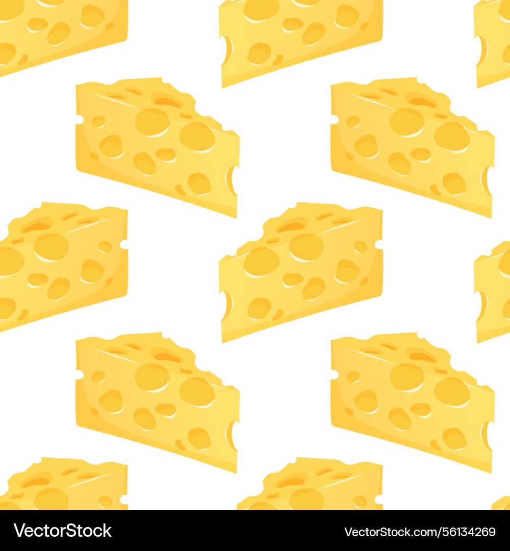 Seamless pattern with cheese background for menu Vector Image