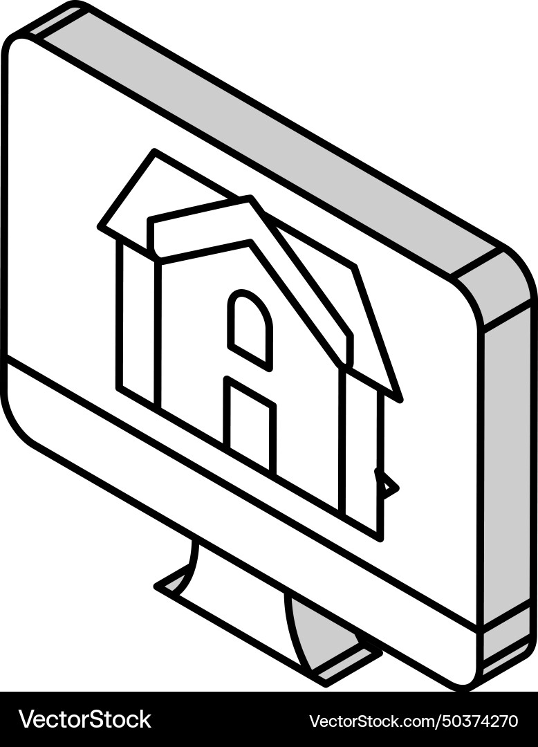 3d architecture visualization isometric icon 3d architecture visualization isometric icon vector image