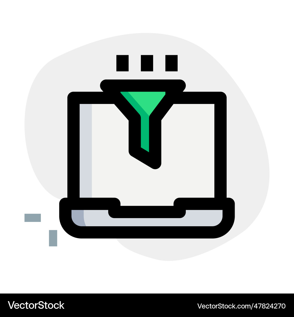 Data processing software identified as filter vector image