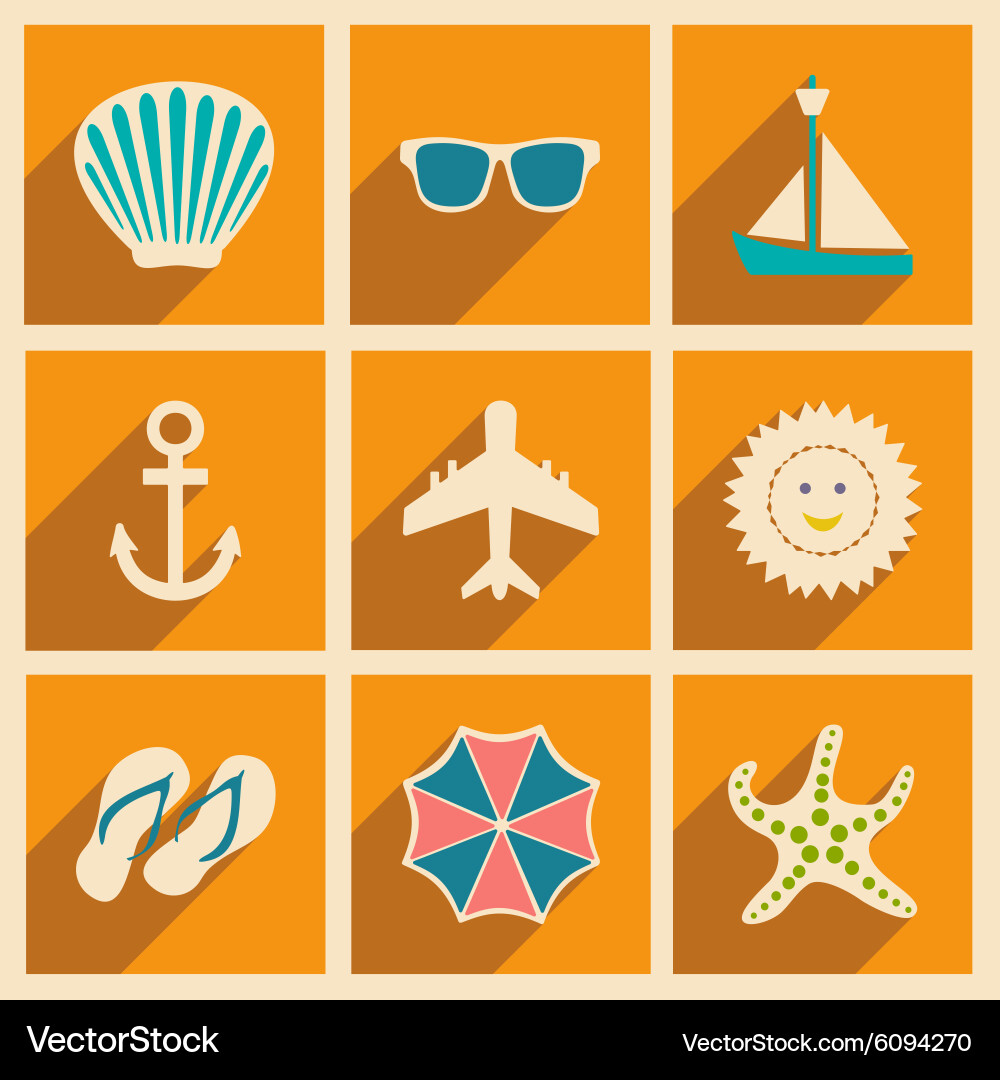Flat with shadow concept and mobile application vector image