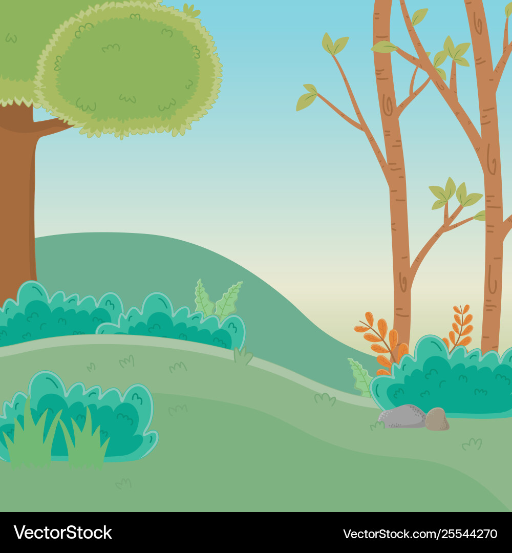 Forest with trees design vector image