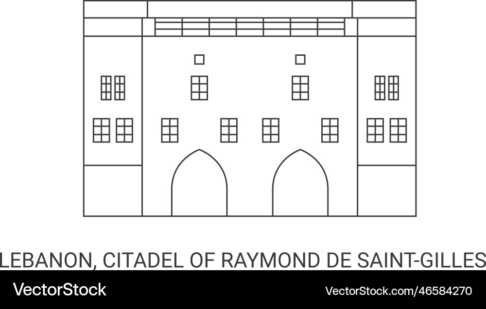 Libanon Zitadelle von raymond de saintgilles reisen Libanon Zitadelle von raymond de saintgilles reisen vektorbild