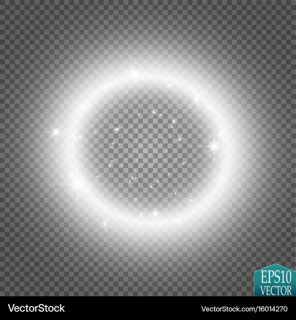 Light ring round shiny frame with lights Vector Image