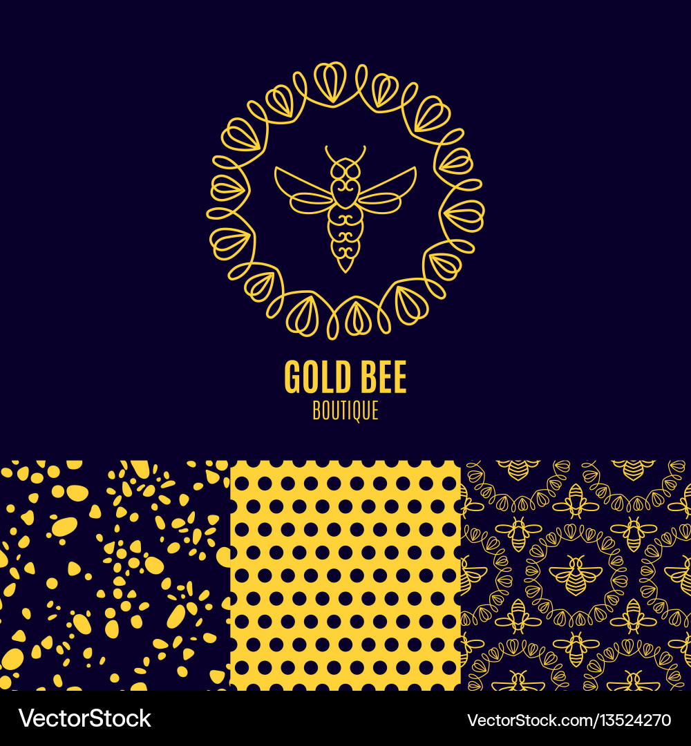 Logo mit Insektenabzeichen Biee für Corporate Identity Logo mit Insektenabzeichen Biee für Corporate Identity vektorbild