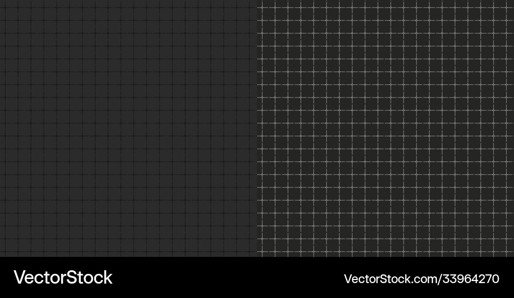 Two seamless mathematical patterns squared paper Vector Image