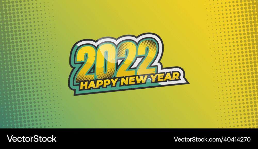 Typography design of 2022 with racing style vector image